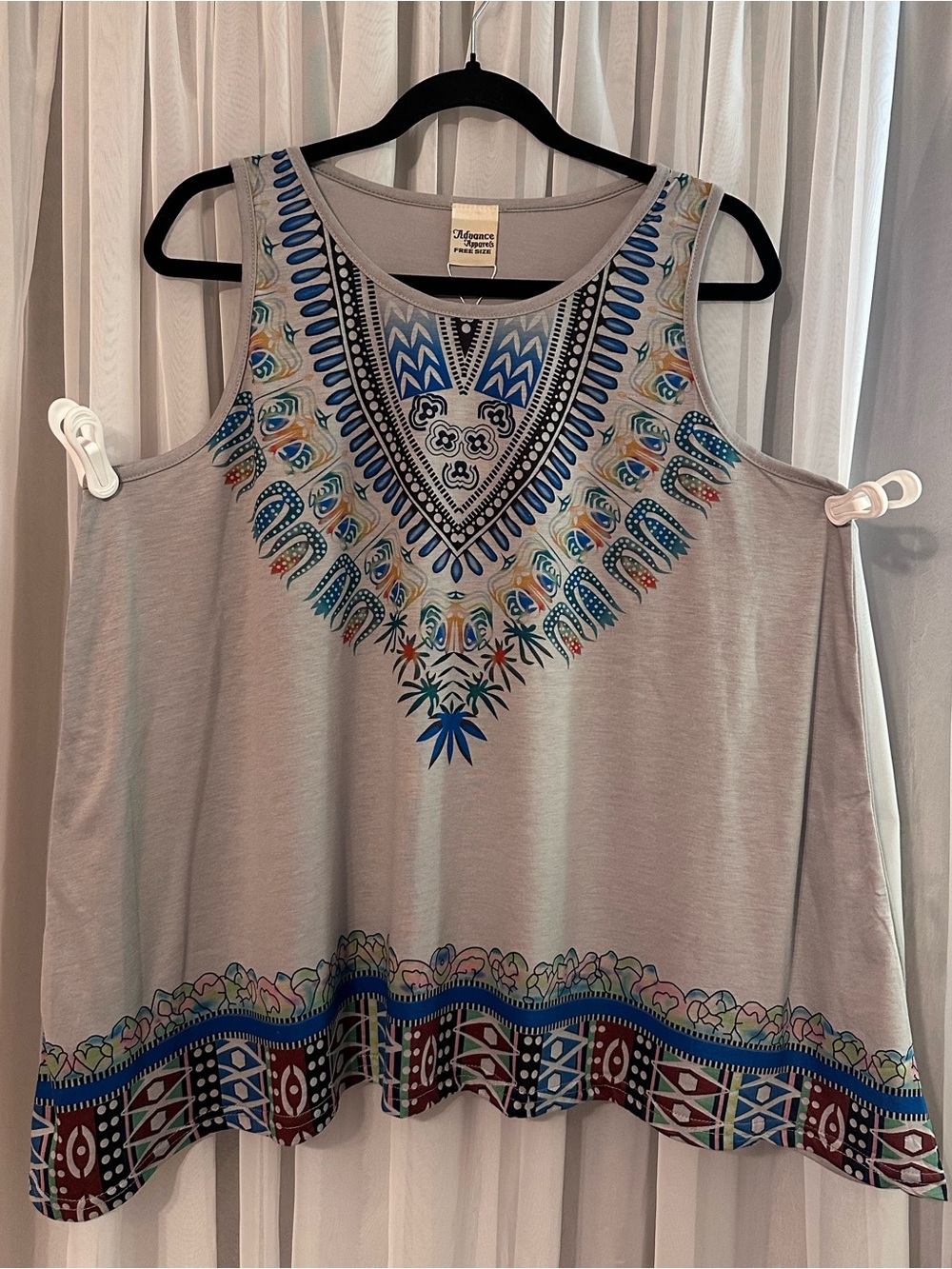 Advance Apparels Boho Tribal Printed A-Line Soft Free Size OS Tank Top